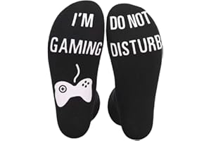 YNKKVRE Funny Sock, Gifts for Men Birthday Present Who Have Everything, Novelty Christmas Gifts for Men Teenage Boys Mens Socks with Grippers Non-slip Black Birthday Gift, Sports gift,Gift for Family Friend