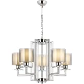 Avonni AV-60190-5K Krom Kaplama Modern Avize E27 Metal Cam 70cm
