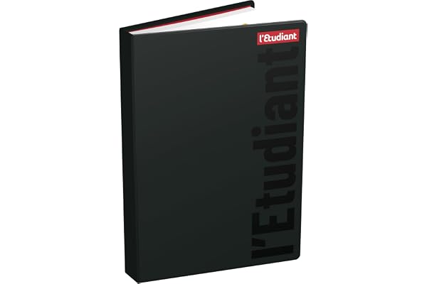 L'ETUDIANT Agenda Scolaire 2025 2026 Couverture PVC 12X18cm journalier - Noir