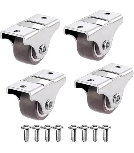 thumbnail image 2 of PATIKIL 4-Pack Mini Rigid Caster Wheels – Silent Fixed Plate Casters, 66Lbs Load, M4 Screws For Furniture & Carts 2 of 14