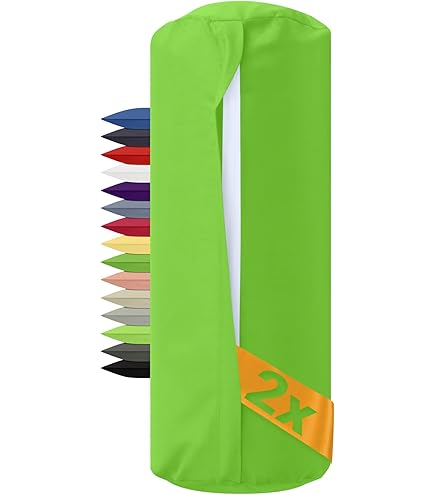 Prasacco Nackenrollen-Kissenbezug 2er Set - Weicher Flanell Mit Reißverschluss 40,6x15,2cm