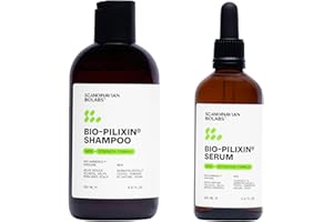 Scandinavian Biolabs Szampon wzmacniający włosy i serum na porost włosów dla mężczyzn | naturalna formuła wzmacniająca włosy z delikatnym oczyszczaniem | nawilża skórę głowy i włosy