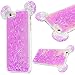 Produktbild GrandEver iPhone 6S Glitzer Hülle iPhone 6 Weiche Silikon Handyhülle Diamant Maus Ohren Gel Bling TPU Bumper Liquid Fließen Flüssigkeit Schutzhülle für iPhone 6/iPhone 6S(4.7 Zoll) Rückschale Klar Handytasche Anti-Kratzer Stoßdämpfung Ultra Slim Rückseite Silicon Backcover Soft Case Ultradünnen Premium Cover - Rot