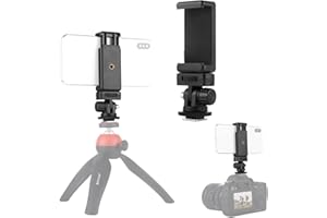 PULUZ Soporte de teléfono con tornillo de 1/4 pulgadas, gira 360° y inclinación de 180°, adaptador de trípode para selfie stick/soporte de cámara/trípode