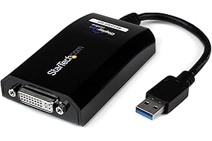 StarTech.com Adattatore USB 3.0 a DVI / VGA, 2048x1152, Scheda video e grafica esterna, Convertitore/ Adattatore per doppio monitor DVI e VGA o 2 display VGA, Supporta Mac e Windows (USB32DVIPRO)