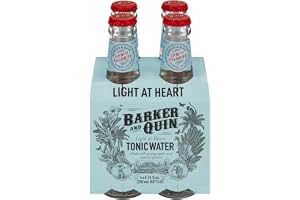 Barker & Quin Light at Heart Tonic 8 x 200 ml/rent naturligt/Sydafrika bra följeslagare till gin/hantverksmässigt tillverkad, (engångsflaskor pris inkl. 2,00 €/8 x 0,25 € DPG engångspann)