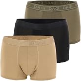 Dagi Haki-Siyah 3'l&uuml; D&uuml;z Micro Modal Boxer