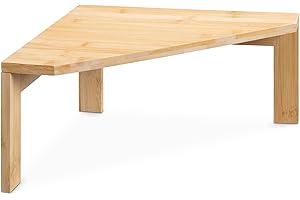 Navaris Balda para Esquina de bambú - Estantería esquinera de 30 x 30 x 15 CM - Estante de rincón para Cocina despensa Dormitorio baño