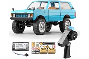 Metalakaer RC 4WD Off-Road Car, 1/12 Scale 2.4G 7.2 km/h MN-168 Full Proportional RC Mini All Terrain Hobby Truck with Front and Rear Lights, Two-stage Speed Change (RTR Version/Blue)