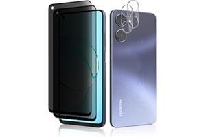 MiKoyi Sichtschutz Schutzfolie Kompatibel mit Realme 10 4G Privacy Folie Displayschutz Kameraschutz Anti Spy Schutz Glas 9H Härte Blickschutzfolie Displayschutzfolie für Realme 10 4G