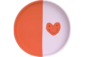 LÄSSIG Baby Silikon Kinderteller/Silicone Plate Happy Rascals Heart