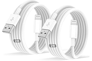 BSTOEM Cavo For IPhone Originale For Apple Certificato MFi,Cavetto USB Lightning Ricarica 2Pezzi 2M+2M For iPhone 14 Pro Max/13/12/11/XR/XS/X 8/7/6s/6/5/Plus/SE/SE 2/iPad Mini 4 caricatore cavi