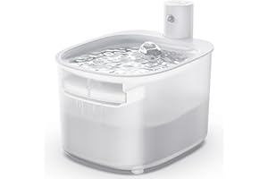 NENOZI Fontanella per Gatti Senza Fili - Batteria con Sensore di Movimento -2.6L Fontana Automatico D'acqua Cani con Pila 3000mAh Ricaricabile Distributore Silenzioso Abbeveratoio - Dispenser Acqua Animali