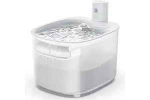 Fuente para Gatos sin Cable a Pila con Sensor de Movimiento, 2.6L Fuente de Agua Fria para Gatos con Bateria 3000mAh Recargable, Bebedero Automático a Prueba de Salpicaduras