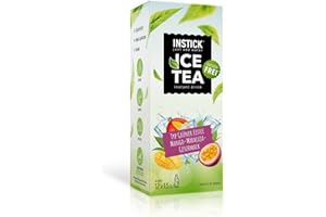 INSTICK JUST ADD WATER INSTICK Ice Tea | napój instant bez cukru – mrożona herbata mango i marakuja | zielona herbata | opakowanie 12 szt. na 12 x 1,5 l | napój w proszku – wegański, niskokaloryczny, z witaminą C