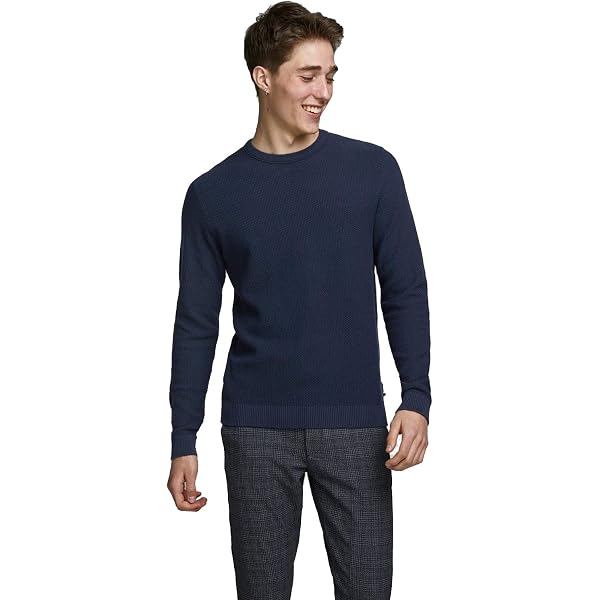 JACK & JONES Jprblatom Knit Crew Neck Pull en Tricot, Evening Haze, S Homme