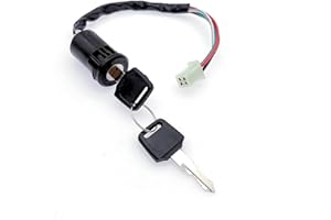 STOUUMOW 4 Wire Ignition Key Switch for ATV 50 250cc, Quad Bike Ignition Barrel and Key, Universal Ignition Switch with Key for Dirt Bike, Karts, Dune Buggy, Motorcycle, Scooter, Replacement