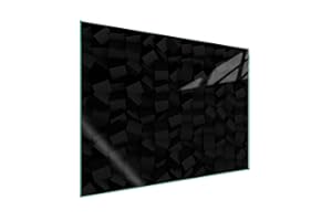 DarHaus Placa protectora de vitrocerámica 70 x 52 cm 1 pieza cocina eléctrica universal para inducción protección contra salpicaduras tabla de cortar de vidrio templado como decoración, NEGRO