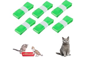 TIOODRE Katzenstreu Nachfüllpackungen, 6 Stück Nachfüllkassetten für Katzenstreu-Entsorgungseimer, Nachfüllkassetten Alternative Kompatibel Grün (keine Patrone)