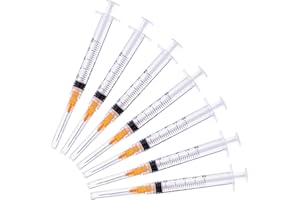 ZVF 20 Pack 2.5ml/cc with 0.5 x 25mm, Plastic Measuring Tool Lab Supplies Individually Sealed Packaging (20)