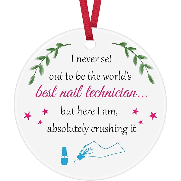 Schlüsselanhänger Für Nageltechniker – Edelstahl-Gravur „Best Nail Technician“ – Geschenk Für Maniküre, Abschluss, Geburtstag