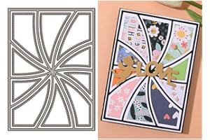 LZJSYKDQ Matrices de découpe en métal pour la fabrication de cartes, l'épissure de rotation, la géométrie en métal, pour le scrapbooking, les albums, les fêtes, les mariages, les festivals, la décoration