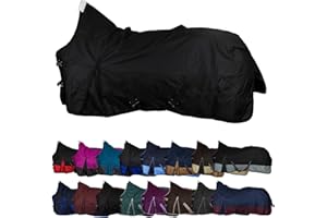 RL24 - Weidedecke High Neck Basicline 600D – Regendecke & Übergangsdecke – wasserdichte Outdoordecke mit Kreuzbegurtung – Pferdedecke in Schwarz – Größe 95cm (100g/m² Füllung)