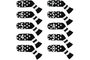 Scott Edward 7 Pcs/10 Pcs Golf Iron Covers Cuteness Knitted Socks Shape Washable & Durable Club Head Protector