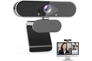 WENJION USB Webcam, 1080P Full HD Web Camera with Microphone, Plug and Play, Auto Light Correction, 360° Rotation, USB Streaming Webcam for PC, Laptop, MAC, Online Classes, Video Calling, Conference, Gaming