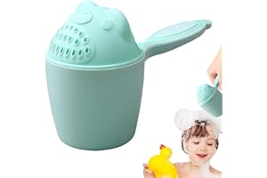 Shampoo Rinse Cup, Bath Jug For Baby Washing, Cute Cartoon Shampoo Cup, Waterfall Rinser Bath, Protection Eye, Shower Sprinkler Spoon Bathroom Accessories, Silicone Soft, Convenient