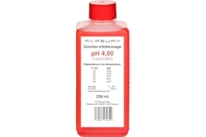 Measury Solution d'étalonnage pH 4.00 (250 ml) – Solution tampon pH, solution d'étalonnage, liquide de calibrage, liquide de calibrage