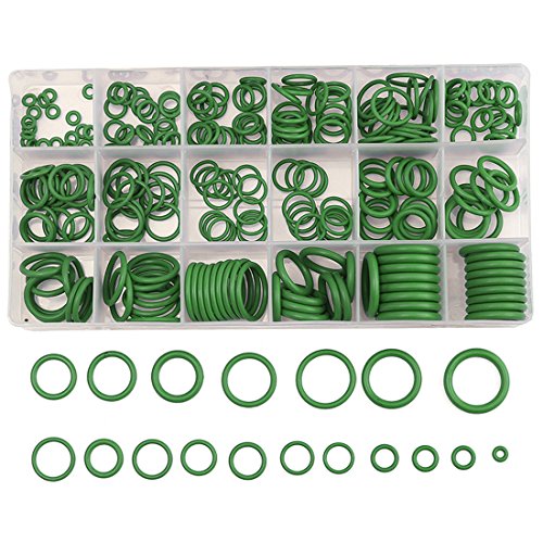 FEZZ 270pcs Rubber O Ring Sealing Gasket Car Auto Repair Tools Air Conditioning Refrigerant Ring Washer Seal Assortment Set for Plumbing