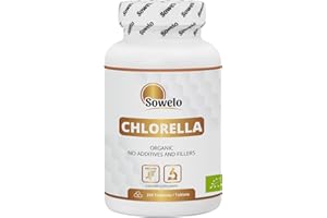 ‎SOWELO Sowelo Chlorella I Algen Kapseln I Organic Chlorella Tablets 500mg I Supplement 200 Tabletten