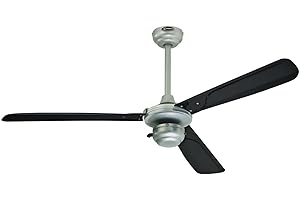 Westinghouse 7242240 Mountain Gale Ventilateur de plafond Acier Argent