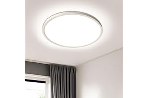 EASY EAGLE Plafoniera LED Soffitto 36W 4000K 3240LM, Pannello Lampada da Soffitto Rotonda IP44 Lampadario Moderna per Camera Cucina Bagno Garage Ultra Sottile Ø30x2.4cm