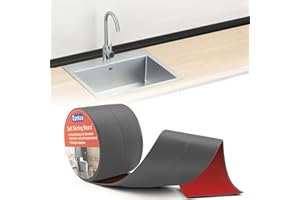 HZETUU Bande D'étanchéité Autocollante Pour Salle De Bain - Pvc Imperméable, 60 Mm X 5 M, Facile à Monter Sans Perçage - Parfait Pour Les Plans De Travail De Cuisine, Salle De Bain, Salon