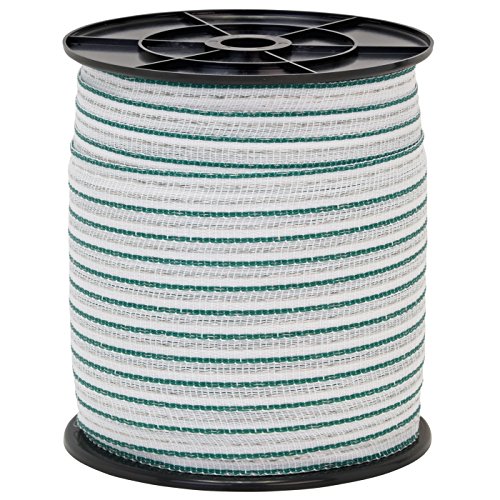 Hochwertig Weidezaun Band 200m, 20mm, 2×0,3 Kupfer + 4×0,3 Niro, weiß-grün 4 - 2