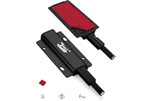 Push to Open Aimant Porte Placard Jiayi Lot de 2 Poussoir Placard Loquet Magnetique Porte Fermeture Push Open Amortisseur pour Armoire Fermeture Systeme pour Tiroir Noir