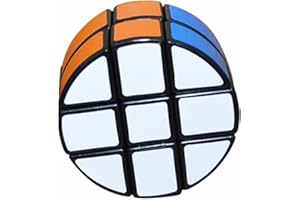 Coolzon Circular 2x3x3 Magic Cube Brain Teasers Toy Speed Puzzle Cube 66mm Black, Stocking Fillers for Kids