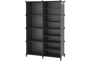 AWTATOS Closet Organizer, 8 Cube Closet Organizers and Storage, Closet Storage Shelves, Clothes Storage Organizers for Closet Bedroom Living Room Office Black