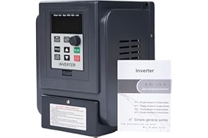 Jadeshay Variable Frequency Drive, 2.2KW Single Phase to 3 Phase Converter 220V to 380V Output VFD Motor Speed Regulator for Motor Speed Control