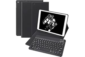 ‎BETTDOW Bettdow für iPad 9 Gen 2021/8 Gen 2020/7 Gen 2019 Tastatur Hülle, Deutsch QWERTZ Layout Magnetisch Abnehmbarer Tastatur, Hülle mit Stifthalter für iPad 10,2 Zoll 2019-2021, Schwarz