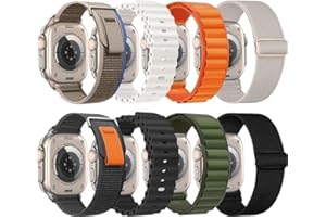 omee 8 Stück Kompatibel mit Apple Watch Ultra Armband 49mm 45mm 44mm 42mm Herren Damen, Alpine Loop/Trail Loop/Ocean-Band, Sport Armband für iWatch Ultra, Ultra 2 SE Series 9 8 7 6 5 4 3 2 1