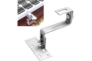 SNEWVIE Dachhaken 5 mm 3-fach-verstellbar 90° 140 mm Teile Dachhaken Photovoltaik für Photovoltaikanlagen Dachhaken Q235 A2 Solarmodul Dachpfannen Halterung Photovoltaik Teile Montageprofil Befestigung