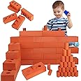 DIYASY 24 PCS Foam Bricks Building Set with Connecting Accessories, Large Developmental Toy for Kids' Indoor and Outdoor Activities
