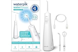 Waterpik Pulse Water Flosser Cordless, Water Flosser and Plaque Remover for Teeth, 2 x Water Floss Pressure Settings, 45 Seconds of Flossing, 2 x Tips Included