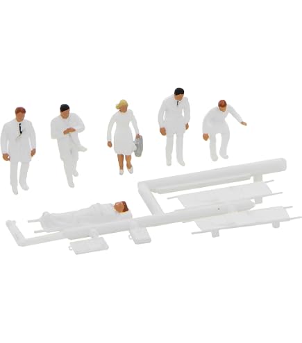 Preiser 16362 Rettungsdienst-Bausatz – 52 Unbemalte H0-Figuren Für Modellbauer