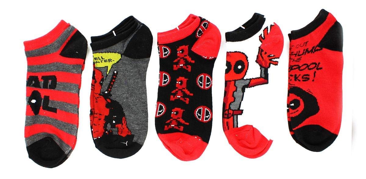 Marvel-Deadpool-Ankle-Socks-5-Pack