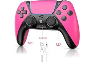 OUBANG Control for PS4 Controller, Game Remote for Elite PS4 Controller with Turbo, Steam Gamepad Work with Playstation 4 Controller with Back Paddle, Scuf Controllers for PS4/Pro/PC/IOS/Android,Red