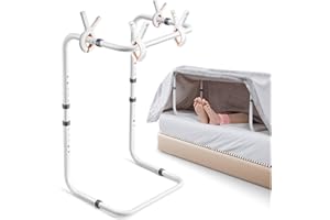 DePango Blanket Lifter for Feet, Adjustable Height Blanket Lifters for Foot of Bed, Aluminum Alloy Blanket Lifter for Foot Toes Leg Knee Ankle Post Surgery Recovery, 4 Clips Included